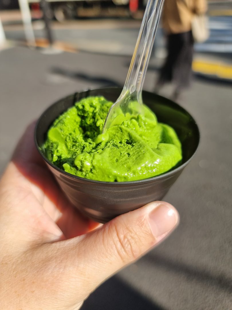 Suzukien in Asakusa: Matcha-Gelato No. 7, Sango Mochi und Matcha mit Ume